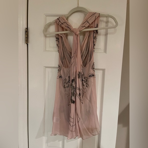 All Saints 100% silk sequined tank top - Picture 2 of 6